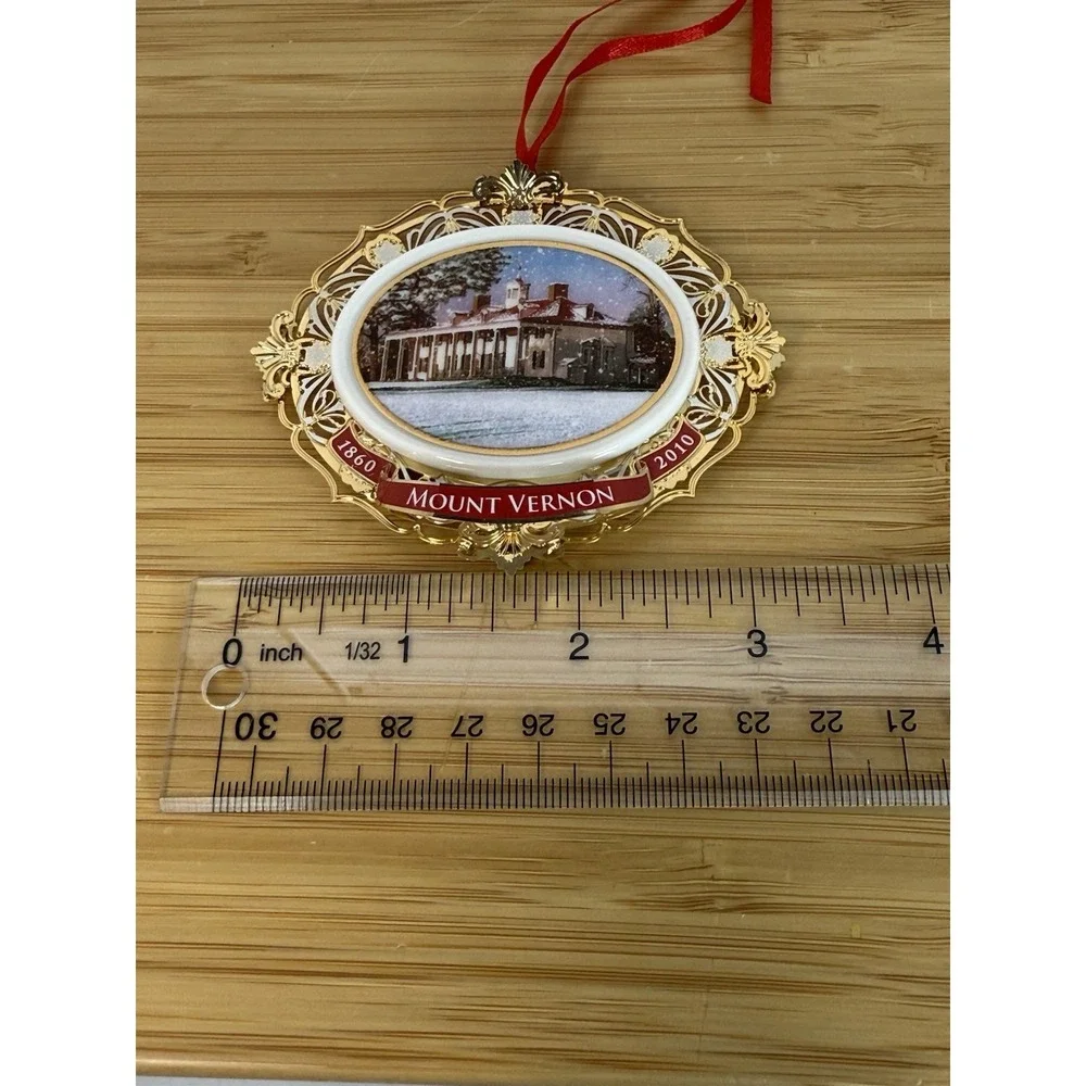 Mount Vernon 2010‎ Christmas Ornament 24 Kt Gold Finish 150th Anniversary